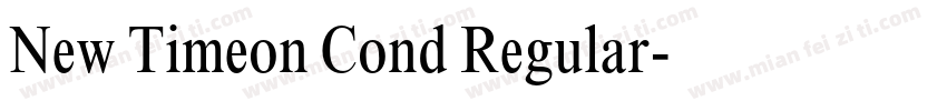 New Timeon Cond Regular字体转换